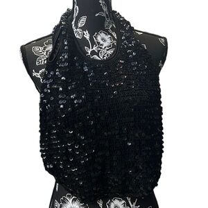 𝅺Nicole Lee collection Black sequin shoulder bag